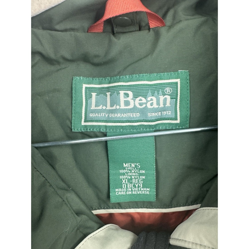 L.L Bean VTG The Weather Channel 3 In 1 Jacket Men XL Green Nylon Outdoor Hiking - Picture 3 of 10